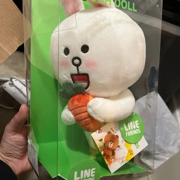 LINE FRIENDS Cony Plush Doll w/ Carrot – New in Box​ - Picture 3 of 5